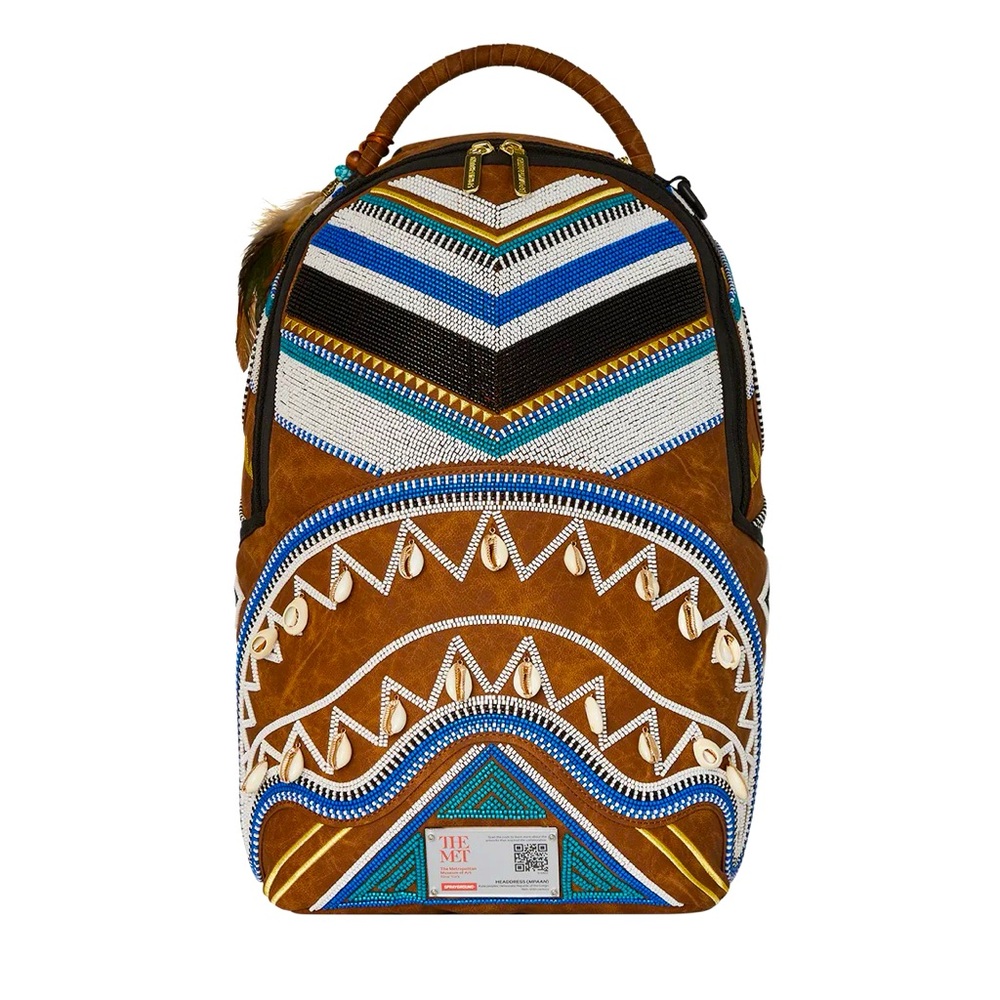 The MET Kuba Kingdom Headdress Backpack